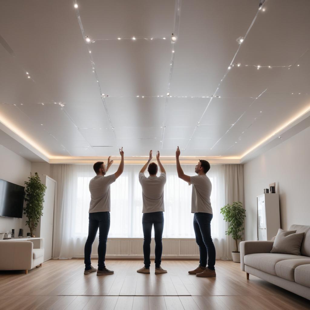 Стоимость установки натяжного потолка: цена за 1 м²